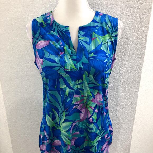 Caribbean Joe Tropical Tunic Dress - Picture 2 of 10